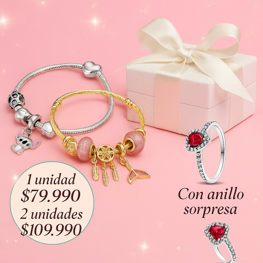 Pandora Glam 💎 CON CAJA + ANILLO SORPRESA