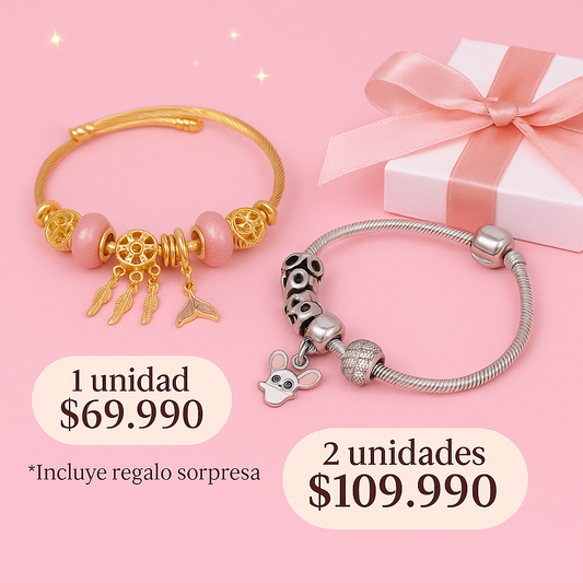 Pandora Glam 💎 CON CAJA + REGALO SORPRESA 😍